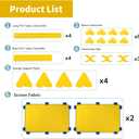 2 Pack Play Panel - Classroom Dividers for Room Separation, Versatile Dividers for Kids & Learning Spaces, Easy-Assemble Room Divider for Class (Yellow)
