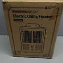 Milkhouse Space Heater, 1300W/1500W Electric Heater with Thermostat, 3 Heat Settings, Safe and Quiet for Home Garage Workshop Warehouse, Black