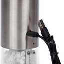 Electric Salt and Pepper Grinder (SINGLE) - Rechargeable USB-C - Stainless Steel Salt, Pepper or Spice Mill with LED Light - One Handed Operation - Adjustable Ceramic Grinders