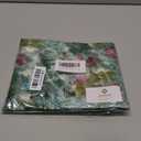 Kt KILOtela - Digital Printing Canvas Fabric Half Panama Organic Cotton Decoration Upholstery Cushion Tablecloths 56*40 Width Flowers Alphonsine Green Garnet - 1 Meter