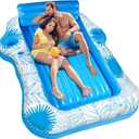Inflatable Pool Lounger for Adults, Extra Large Blow Up Tanning Pool Bed, Sunbathing Floating Raft, Portable Suntan Tub Floaties for Beach, Pool & Outdoor