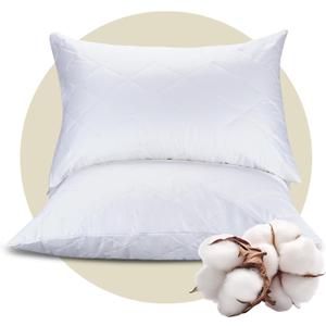 CoolShields Premium 100% Cotton Waterproof Pillow Protectors with Zipper, Breathable & Noiseless, Hypoallergenic Soft Skin-Friendly Surface for All-Night Comfort, Queen Size - 20x30 (2 Pack)