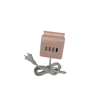 iHome 4 Port USB Charging Hub with Phone Holder Pink