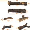 Skyflame 6-Pieces Set of Large Gas Fireplace Logs, Heat-Resistant Realistic Wood Logs for Indoor Outdoor Gas Firebowl Firepit