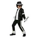 VIIOMUYE 8 Pcs Boys Halloween Costume Set with Accessories, 80s 90s Retro Dance Disco Outfit for Kids Stage Cosplay,
