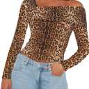 Hafailia Women's Off The Shoulder Crop Top Asymmetrical Tshirt