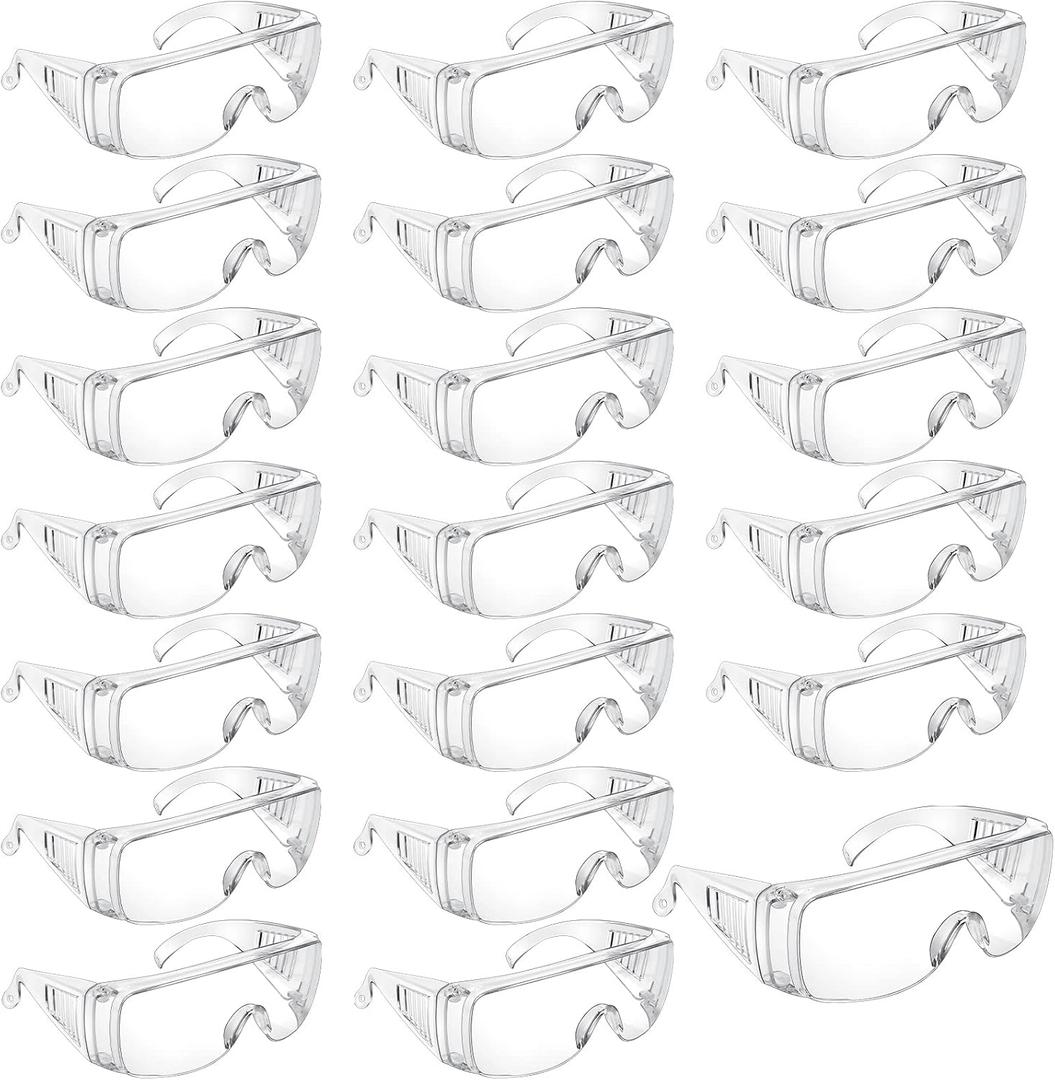 Queekay Safety Glasses over Eyeglasses Anti Dust Impact Scratch Safety Goggles for Men Women Nurses Workers Architect Lab