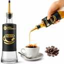 Mosto 2 Coffee Syrup Dispenser - Leak-Free Glass Syrup Dispenser for Coffee Bar- Perfect Alternative to Coffee Syrup Pump Dispenser-cool gifts for coffee lovers-Coffee Syrup Pump- Coffee Syrup Bottle