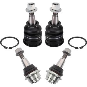 TRQ Front Upper & Lower Ball Joint Set RH and LH Compatible with Steel Arms 15-20 Cadillac Escalade & ESV Chev Suburban GMC Yukon XL14-18 Chev Silverado 1500 GMC Sierra 1500 16-20 Chev Tahoe GMC Yukon