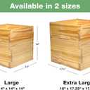 Extra Large Decorative Wooden Planter w/ Universal Pole Support for String Light Poles,Umbrellas,Bird Feeders. Solid Wood Outdoor Garden Box for Plants(Does not include Pole), 17"x17"x18", Natural