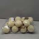 Liliful 15 Pcs Velvet Christmas Balls Bulk Flocked Christmas Tree Ball Ornaments Plastic Xmas Decorative Hanging Ornaments(Creamy White,3.15 Inch)