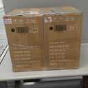 Sweetcrispy Bar Stools Set of 4, 24 Inch Counter Height Stools, PU Leather Upholstered Bar Chairs with Footrest, Modern Bar Stools for Kitchen Island, Dining, Living Room, Black