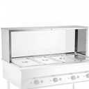 Zonon Sneeze Guard for Restaurant, Stainless Steel Overshelf, 57x10x15 Inch
