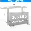 Qualward Mini Split Wall Mounting Bracket for Universal Ductless Air Conditioners, Heavy Duty Support Bracket for AC, Heat Pumps Compressors 7000-18000 BTU