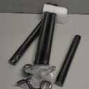 Stair Railing Indoor 5 Feet Hand Rails for Indoor/Outdoor Steps 1.5" Round Porch Railing Wall Mount Aluminum Hand Rails for Indoor Stairs Industrial Staircase Handrails (Black)