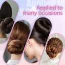 20Pcs Hair Net,Invisible 39cm Hair Bun Maker,Elastic Mesh Hairs Nets for Buns 20 U-Shaped Pins Ballet Hairs Accessories for Women Ballet Buns Dance (Brown)