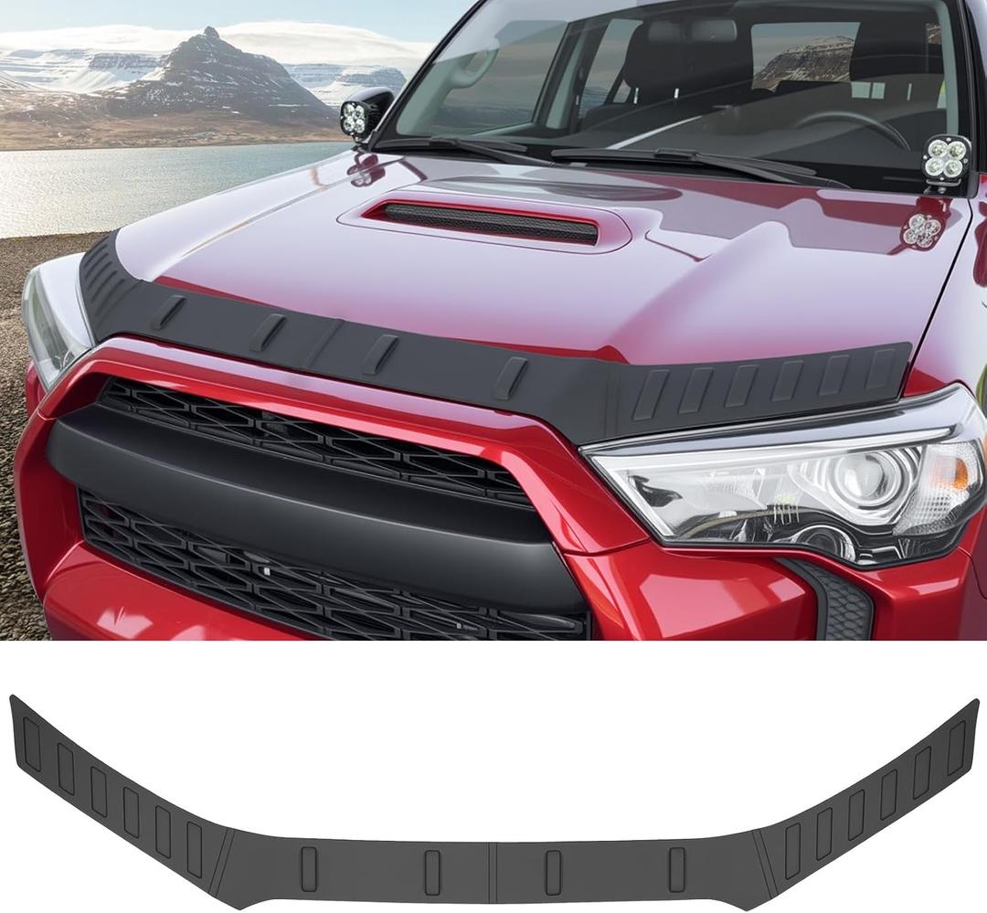 Hood Protector for 2010-2024 Toyota 4Runner Hood Deflector Guard Soft TPE Material Hood Shield Trim for 4 Runner Exterior Accessories