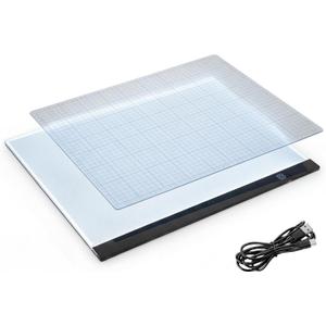 Yinder A3 LED Tracing Light Pad with Translucent Self-Healing Cutting Mat Adjustable Brightness Light Board for Drawing, Sewing, Quilting & Diamond Painting (13" x 19")