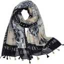 GXIHOUSLGC Lightweight Boho Scarf for Women Spring Summer Floral Printed Scarves Fashion Shawl Wrap