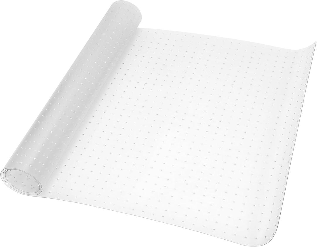 Protector de alfombra transparente de vinilo resistente para suelos con clavos de 0.157 in, protector de alfombra antideslizante para el hogar, oficina, pasillo, cocina, 6 x 3 pies