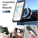 LUMARKE Strong Magnetic for Samsung Galaxy S24 Case - Military-Grade Drop Tested - Built-in Kickstand Shockproof Protective Phone Cover 6.1 for Women Girls - Black