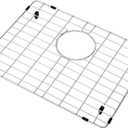Kitchen Sink Grid and Sink Protectors, Stainless Steel Sink Grids for Bottom of Kitchen Sinks, 17 3/4" x 13 11/16" with Rear Drain for Single Sink Bowl, Sink bottom grid