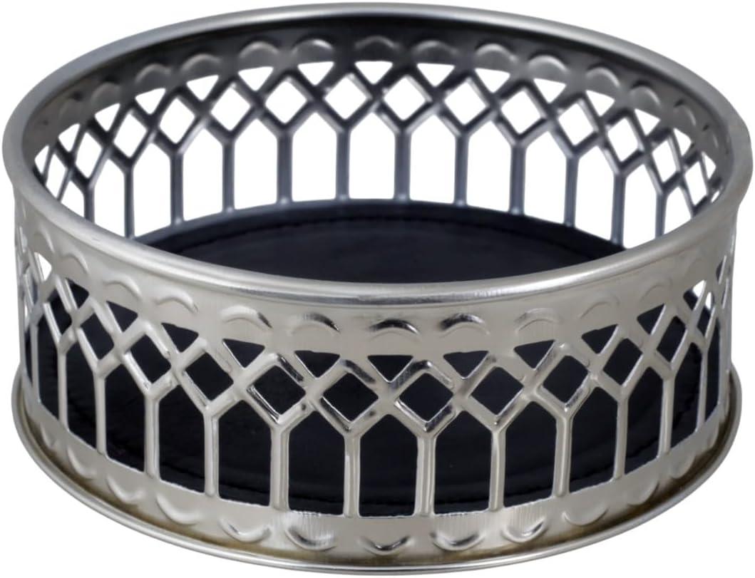 Silver Wine Bottle Coaster Elegant Handmade Wine Accessory for Table Protection & Home Bar Entertaining