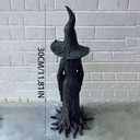 2 x Gothic Halloween Resin Figurine, Retro Magician Decor Dark Fantasy Ornament, Enchanting Witch Statue, Resin Hand-Painted Enchanting Witch Statue