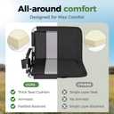 GREEN PARTY Stadium Seat for Bleachers Portable Outdoor Floor Folding Stadium Chair with Armrest, Back Support, Cup Holder, Mesh Bag and Hide Hooks