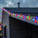 C9 Christmas Lights Outdoor, 33ft 50 LEDs Christmas String Lights with 8 Modes, 5 Sets Connectable, IP65 Waterproof Outdoor Indoor Vintage Fairy Lights for Christmas Tree Holiday Party Decor (Multicolor)