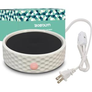 Electric Large Candle Warmer Plate - Ceramic Candle Wax Warmers for Jar Candles, Coffee Mug Warmer, Cup Warmers for Home Office, Aromatherapy Fragrance and Heating Beverage, Milk, Tea, Hot Chocolate