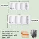 Silicone Popsicle Molds Set, Cakesicle Molds Silicone, Cake Pop Molds, Ice Cream Molds with 100 Wooden Sticks and 100 Bags, BPA Free (Large Size)