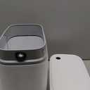 MOPALL Small Bathroom Trash Cans with Lids,Motion Sensor Bathroom Trash Can,Narrow Waterproof Plastic 3.5 Gallon Automatic Adsorption Touchless Garbage Can,White