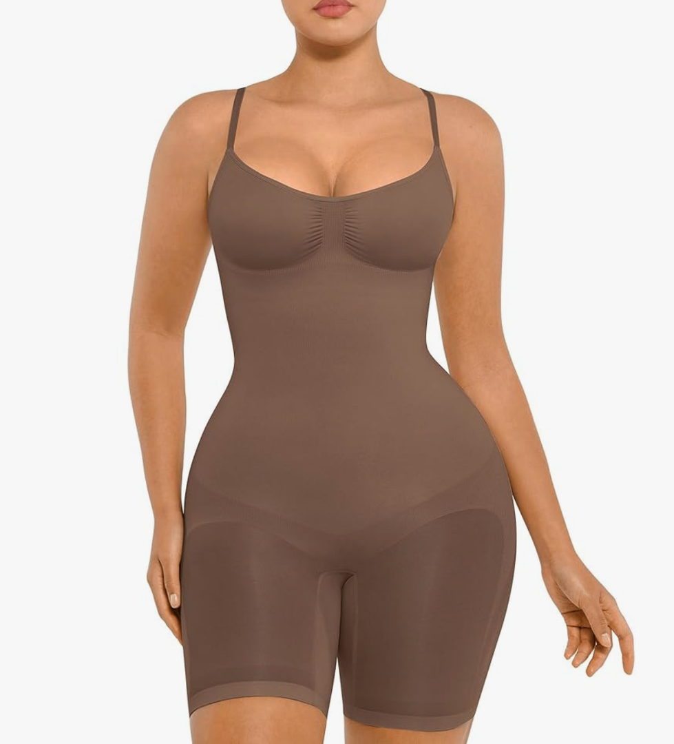 FeelinGirl Shapewear Bodysuit Tummy Control Seamless Sculpting Hip Enhancer Body Shaper for Women Size XS/S