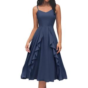 HomRain Women's Cocktail Tea Party Beach Dresses Formal Graduation Wedding Guest Chiffon Summer Evening Elegant Dress 2025