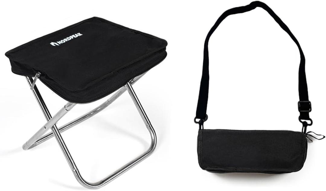 Ultra Lightweight Camping Stool, Portable Folding Stool for Backpacking, Hiking & Outdoor, Heavy Duty Compact Camping Seat