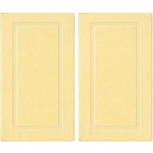 SALBAKOS 100% Turkish Cotton Bath Mat Set 2-Piece - 20x34 inch, Hotel & Spa Collection, Soft, Absorbent, Long Lasting, Durable Bathroom Rugs | Made in Turkey (Yellow, 2 Bath Mats)