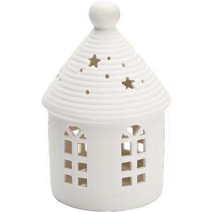 Ceramic Lighthouse Home Decoration Tabletop Handcarved Porcelain Figures with LED Light Battery Included