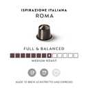 Nespresso Capsules Original Line, Roma Intenso, Medium Roast Coffee, 50 Count Coffee Pods (EXP 05/31/26)
