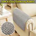 Couch Arm Covers, Waterproof Armrest Cover for Sofa, Armchair, Loveseat, Non-Slip Recliner Arm Cover, Sofa Arm Covers, Headrest Covers, Arm Chair Covers Set of 2 (Taupe, 24"20")