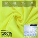 High Visibility Shirts for Men with Hood Bulk Long Sleeves Hi Vis for Man Construction,Safety Shirts for Men 6pcs (XX-Large, Pale Yellow)