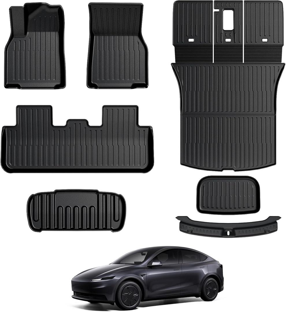 7PCS Floor Mats for 2025 2026 Tesla Model Y Standard Accessories