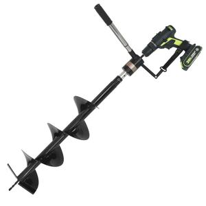 Auger Post Hole Digger 8" Wide 32" Deep - Earth Auger - Trench Digger - Hole Digger Tool for Fence Posts - Electric Post Hole Digger Handles