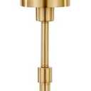 Frieda 26.68" Tall Table Lamp with Glass Shade in Brass/Clear
