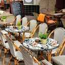 Vintage Floral Round Tablecloth  Fitted Circle Table Cover with Elastic Edge, Waterproof & Washable Polyester Table Cloth for 35" to 42" Indoor/Outdoor Tables (Botanic Lace)