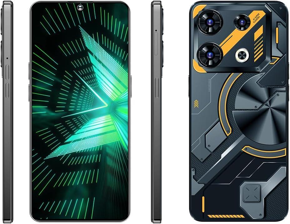 Mobile Phone,Gt10p.6.8 inches, 720 * 1640 Pixels, 6GB + 128GB, 6762 chip, Android 10, 2MP + 16MP, 4050mAh Battery, Facial Recognition/GPS/NFC 4G Smart Phone (Black)