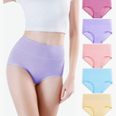 wirarpa Women's Underwear High Waisted Ladies Cotton Panties Soft Full Coverage Briefs 5 Pack M