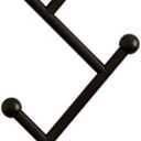 Wall-Mounted Standing Coat Rack - Modern Design - Space Saving - Easy Installation - for Living Room Entryway Bedroom Office(Black) (78cm/30.7in)