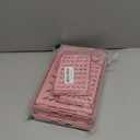 Plastic Baskets for Desk Organizing, Drawer Organizer, 2 Medium+2 Small Durable Folding Storage Crate for Home Kitchen Classroom Office Bedroom and Bathroom (Pink)