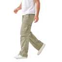 EMMA COLE Men's Baggy Parachute Cargo Pants Relaxed Fit Quick Resistant Drawstring Waist Casual Pants with Multi Pockets